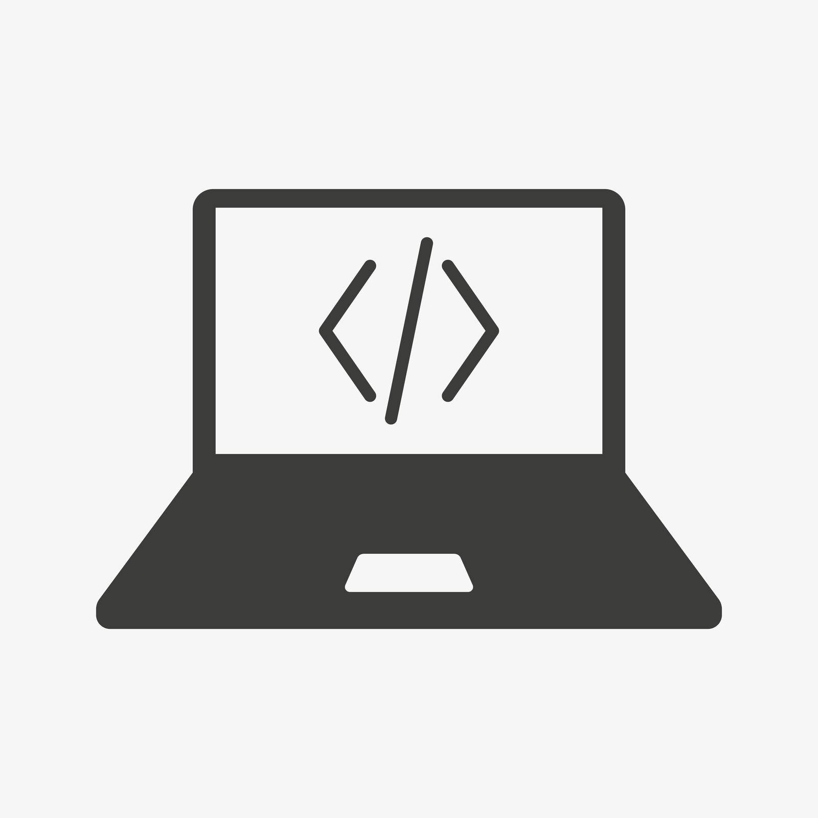 laptop with code writing